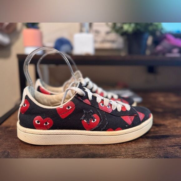 Converse‎ x Play Comme Des Garcons CDG Pro Low Hearts size 6.5 w/5m - Picture 2 of 11